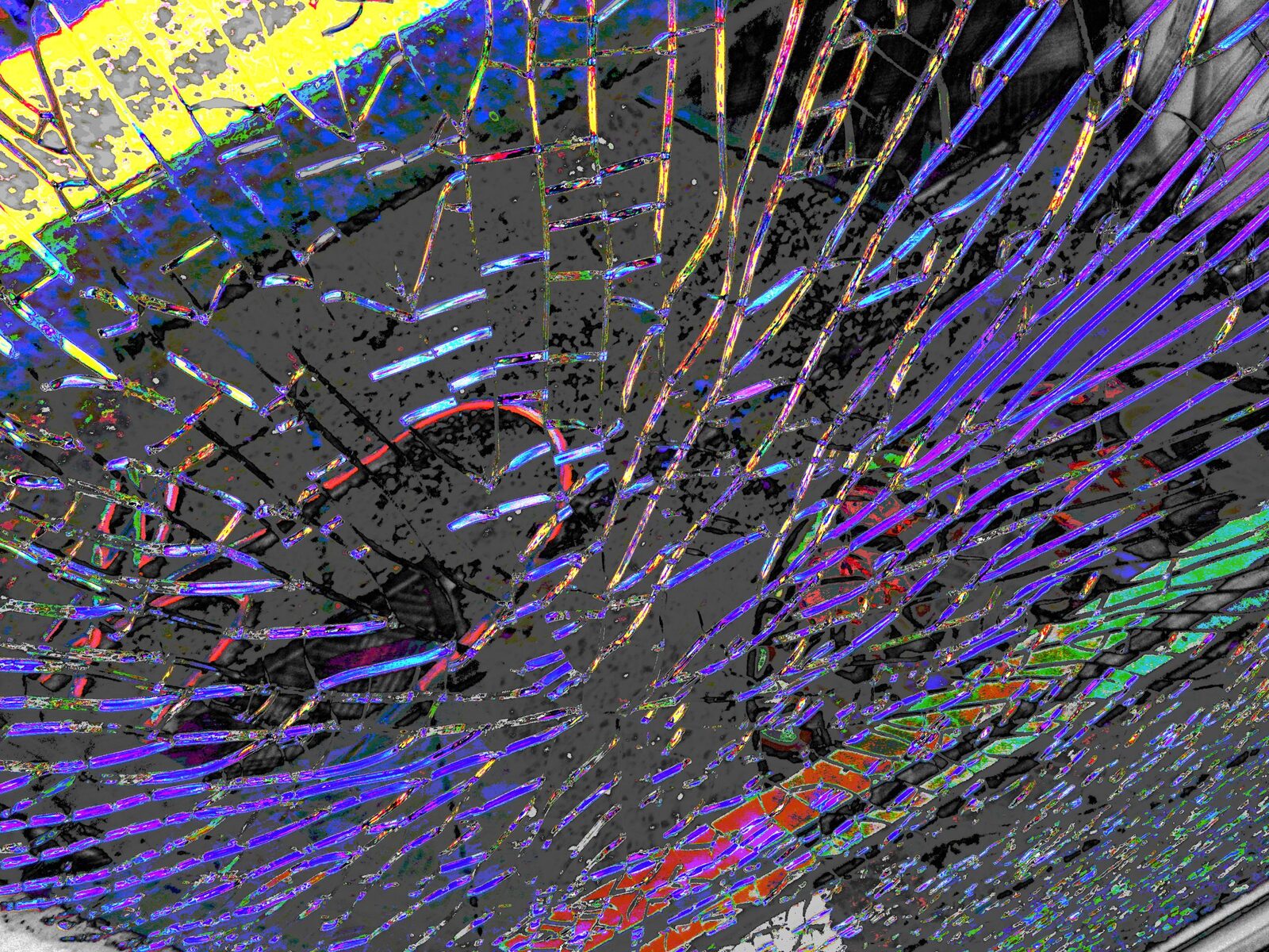 Broken Window, Shattered Dream — an original abstract nature painting by Debra Karen Werner