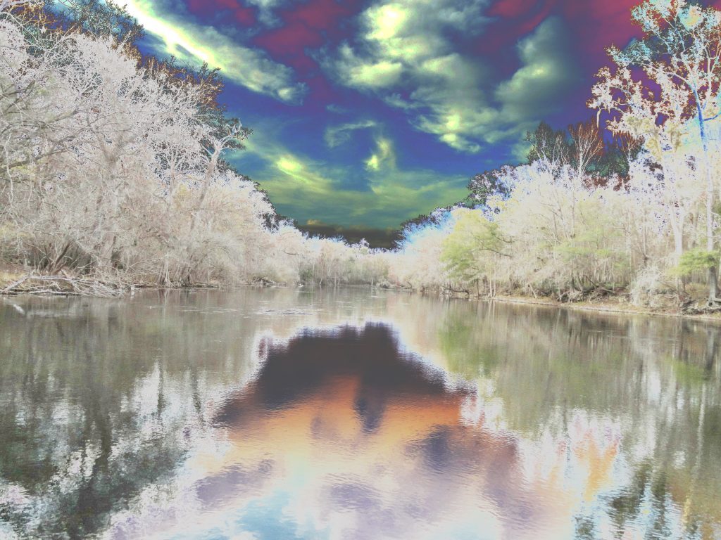 Silver River — an original abstract nature painting by Debra Karen Werner